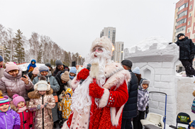 Торжественное открытие снежного городка в Кольцово