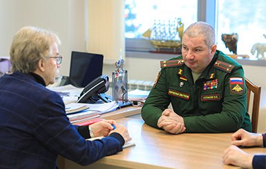 Глава наукограда провел встречу с новым военкомом Новосибирского района, города Обь и Кольцово