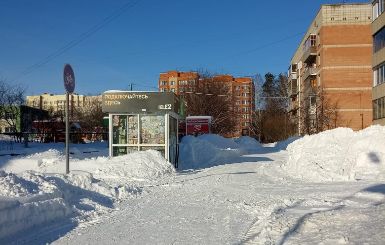 В наукограде Кольцово полным ходом ведется уборка снега